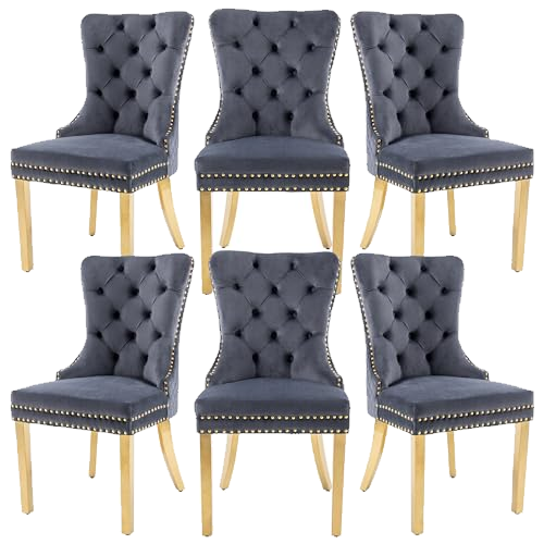 GOOLON Velvet Dining Chairs Set of 6
